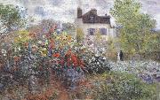 Claude Monet The Artist-s Garden in Argenteuil oil painting reproduction